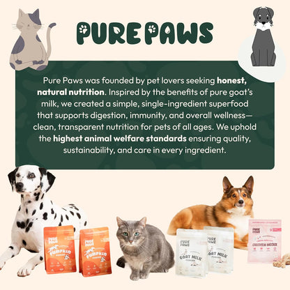 Pure Paws Organic Pumpkin Powder for Dogs, Puppies, Cats, and Kittens - 213g