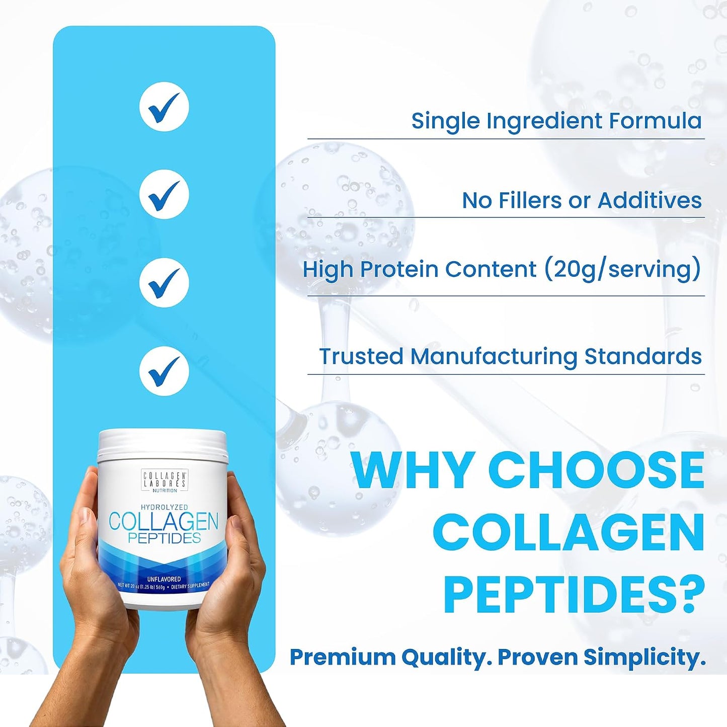 Pure Hydrolysed Collagen Peptides – Unflavoured, Grass-Fed, Pasture-Raised (567 g) - görsel 4