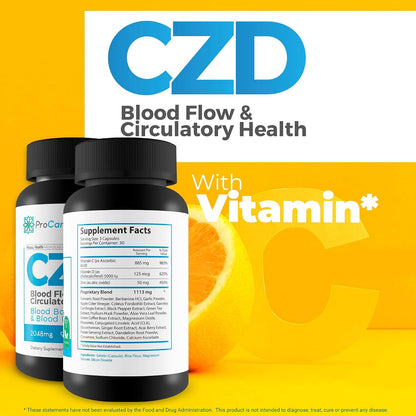 CDZ Supplement – Vitamin C, D, Zinc Plus Herbs – Circulatory Health Support