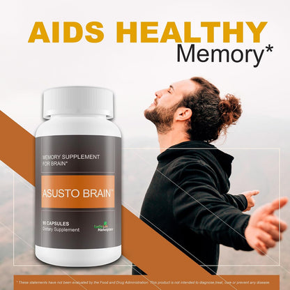 Asusto Brain Supplement – Natural Memory and Focus Support Nootropic