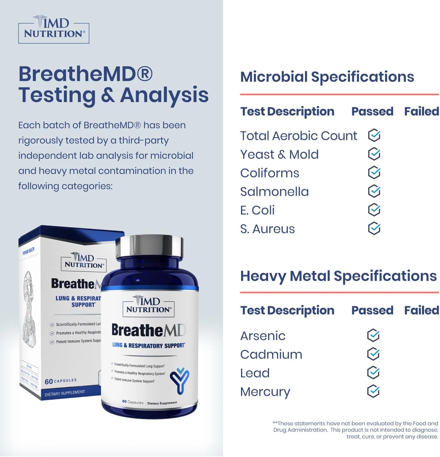 1MD Nutrition BreatheMD – Lung and Respiratory Support Supplement - görsel 2