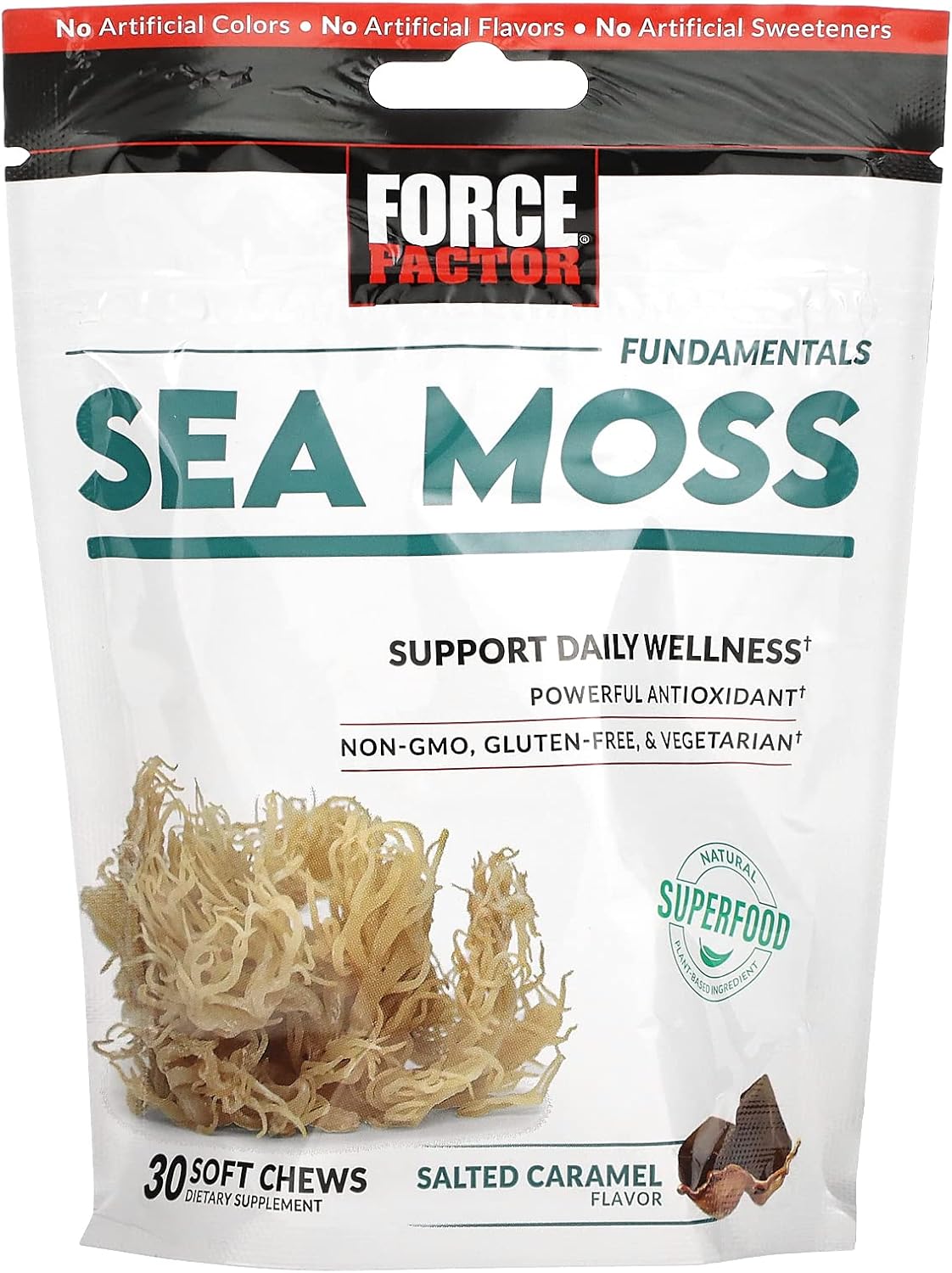 Force Factor Sea Moss Soft Chews – Irish Sea Moss Supplement, Immunity & Digestive Support, Non-GMO, Gluten-Free, 30 Chews - görsel 1