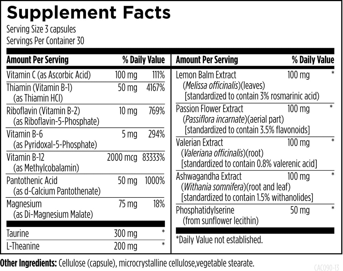 Designs for Health CatecholaCalm - Adaptogenic Herbs and Vitamins for Mood and Calm Support (90 Capsules) - görsel 3