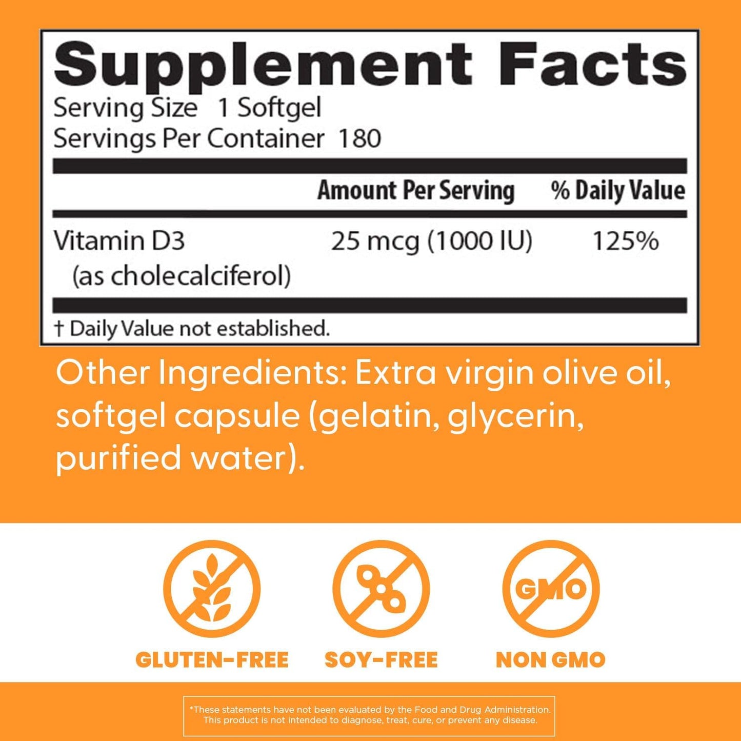 Doctor's Best Vitamin D3 1000 IU Softgel Capsules - Immune and Bone Health Support - 180 Capsules - görsel 4