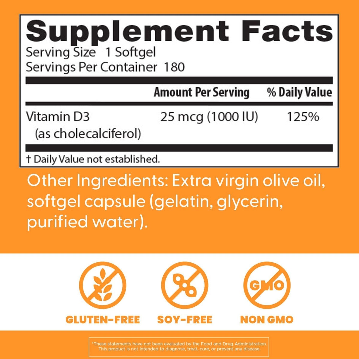 Doctor's Best Vitamin D3 1000 IU Softgel Capsules - Immune and Bone Health Support - 180 Capsules - görsel 4