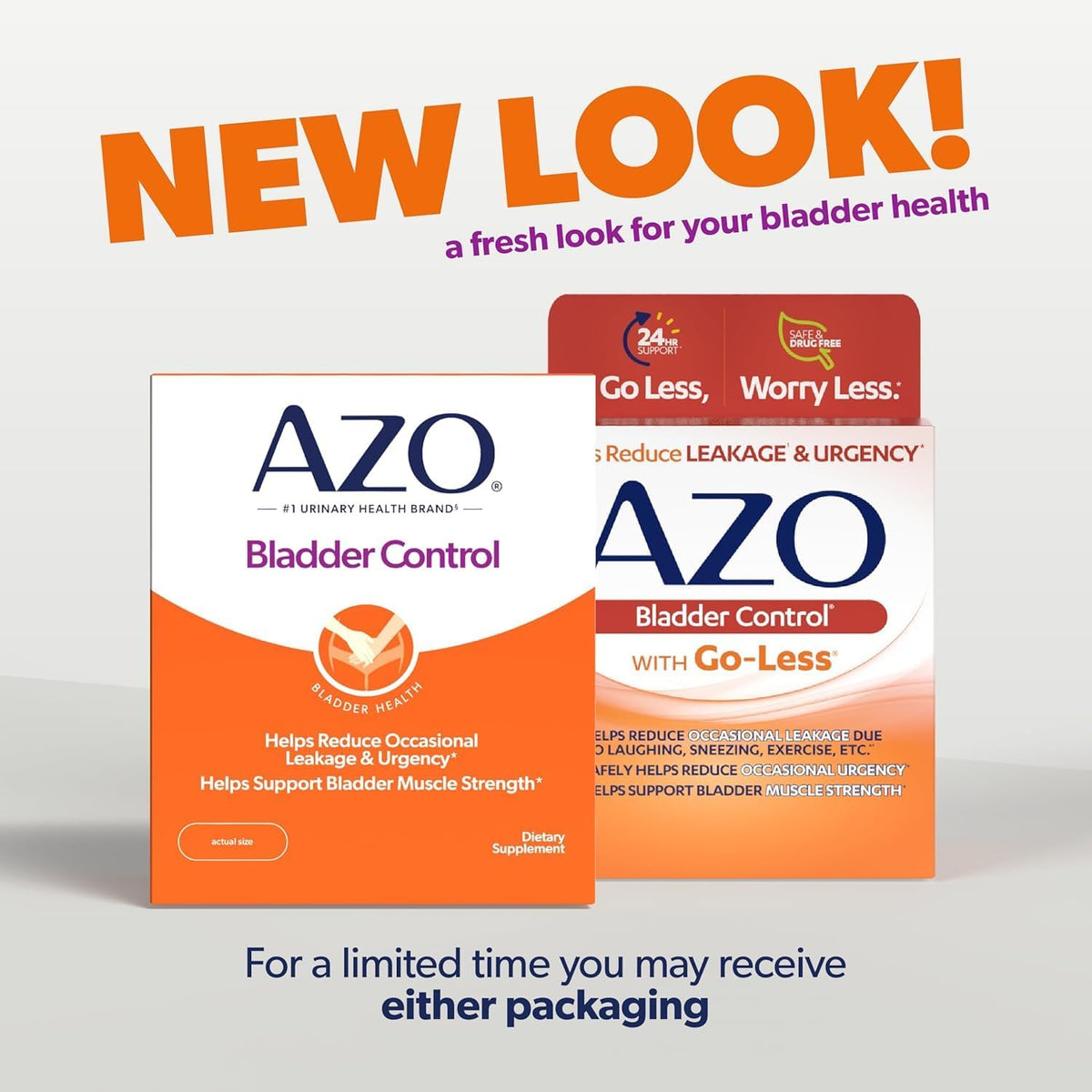 AZO Bladder Control with Go-Less Daily Food Supplement - 54 Capsules - görsel 2
