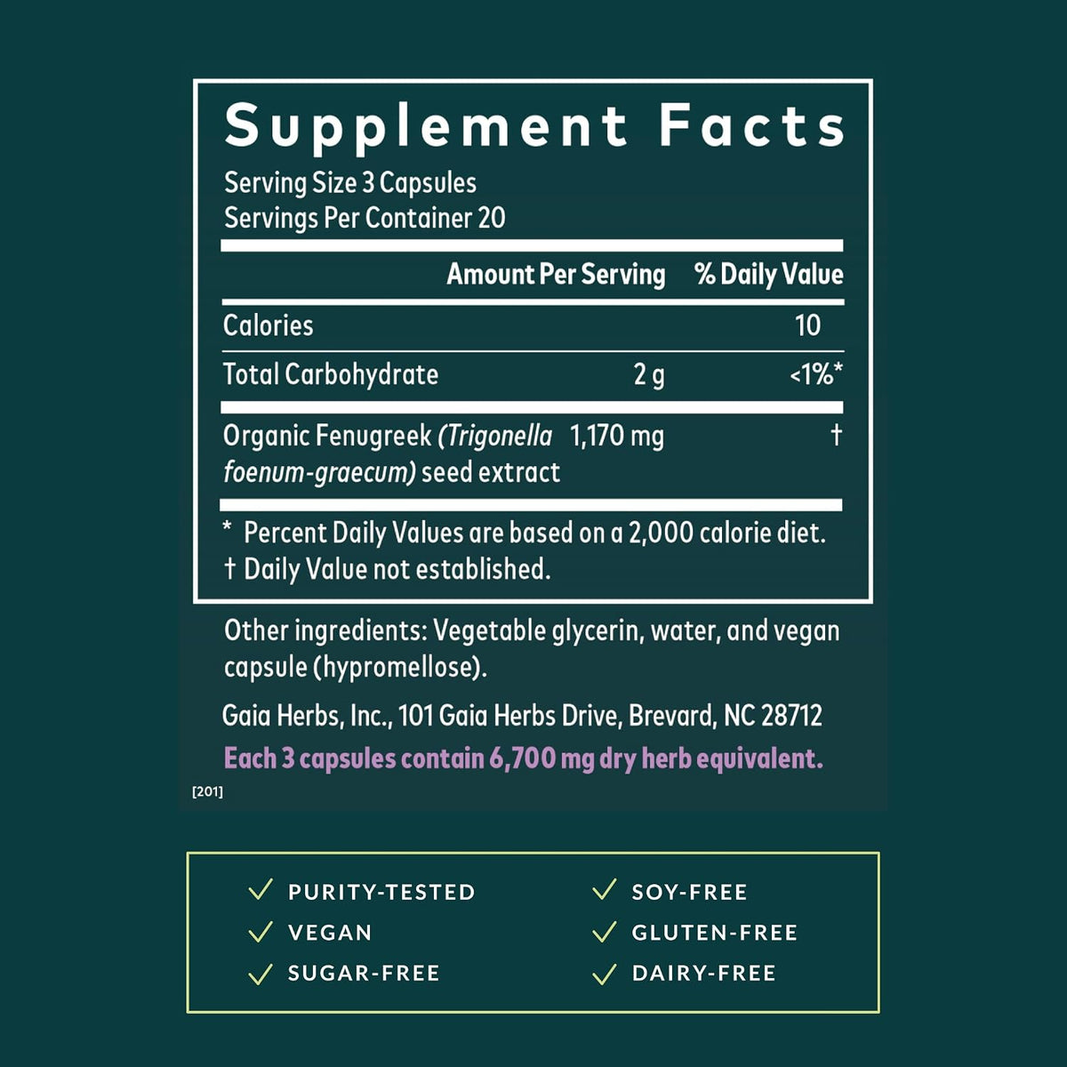 Gaia Herbs Fenugreek Seed - 60 Vegan Liquid Phyto-Capsules - görsel 3