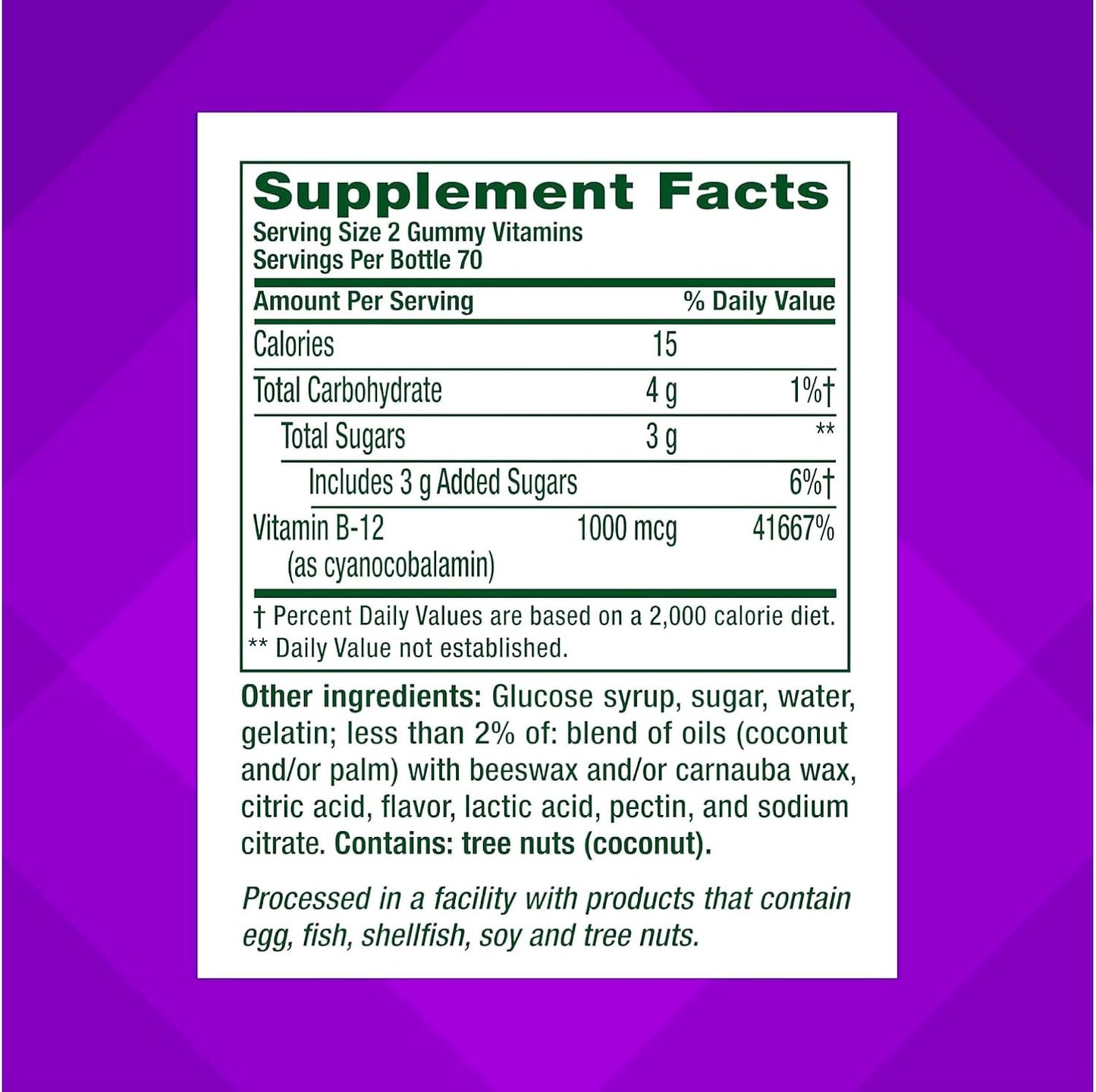 Vitafusion B-12 1000 mcg, 3-Pack (140 Count) - görsel 8