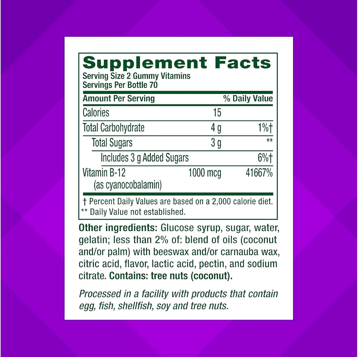 Vitafusion B-12 1000 mcg, 3-Pack (140 Count) - görsel 8