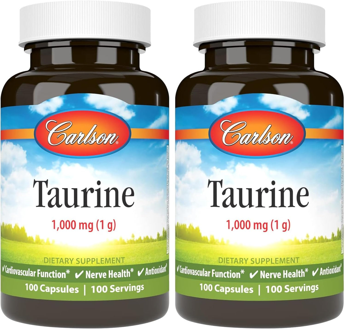 Carlson Taurine, Free-Form Amino Acid, 1000mg, 100 Capsules - görsel 4