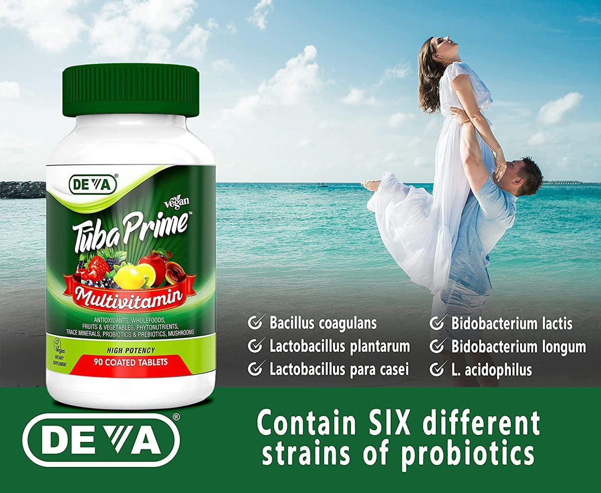 DEVA Tuba Prime Vegan Multivitamin Iron-Free - 90 Tablets (2-Pack) - görsel 7