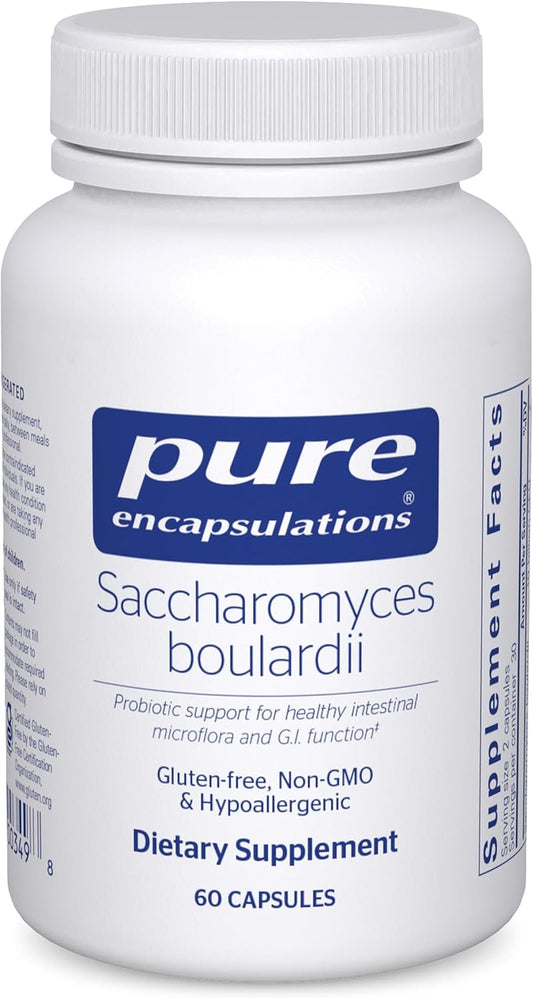 Pure Encapsulations Saccharomyces Boulardii | Natural Probiotic to Support Intestinal Flora | 60 Capsules
