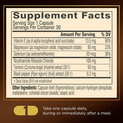 Swisse Plus NAD+ Calm Skin – Clinically Tested NAD+ Supplement for Balanced, Healthy Skin (30 Capsules)