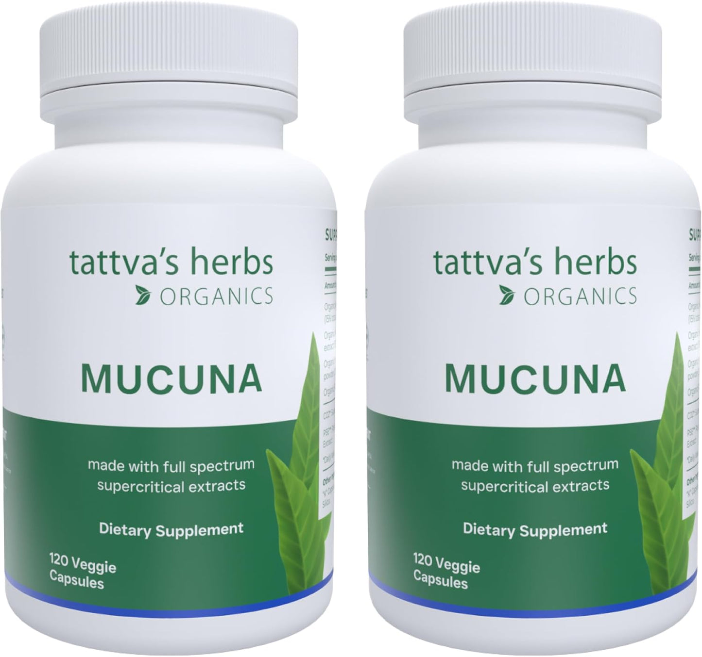 Tattva's Herbs CO2 Holistic Mucuna Pruriens Extract 500 mg, 240 Capsules (2-Pack) - görsel 1