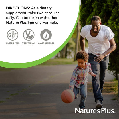 NaturesPlus Immune Boost – 60 Tablets – Enhanced Antioxidant Respiratory Support – High-Potency Vitamins & Minerals – Vegetarian, Gluten-free