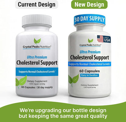 Crystal Peaks Nutrition Cholesterol Supplement - Natural, 60 Capsules