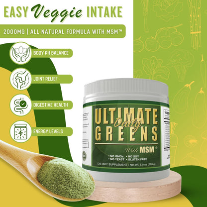 Daily Health Ultimate Greens Powder - Immune Support, Vegan-Friendly, Alkalising Superfood Drink, Non-GM, Gluten & Soya-free, 227 g (8 oz) (3 Pack)
