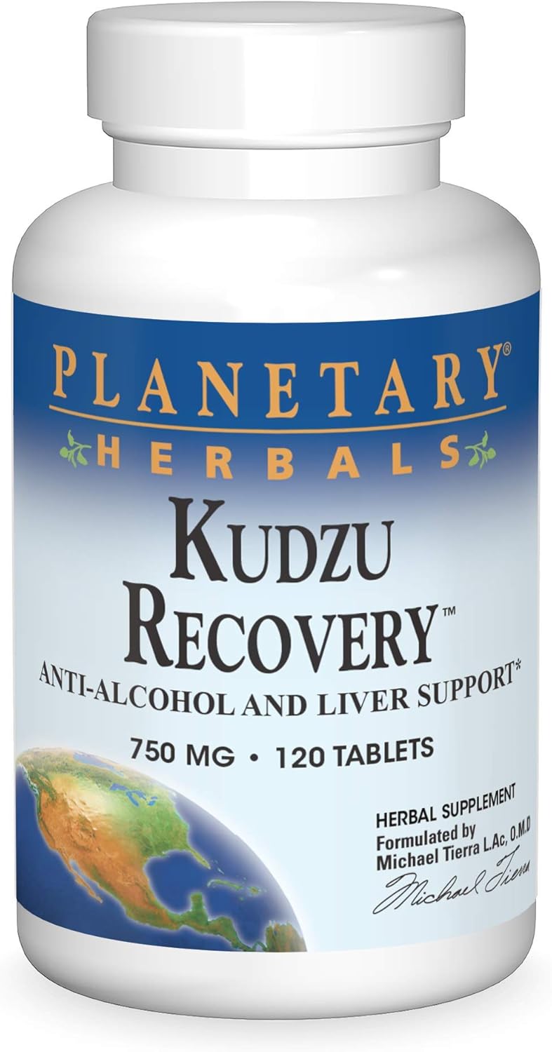 Planetary Herbals Kudzu Recovery 750 mg – Anti-Alcohol and Liver Support – 120 Tablets - görsel 1