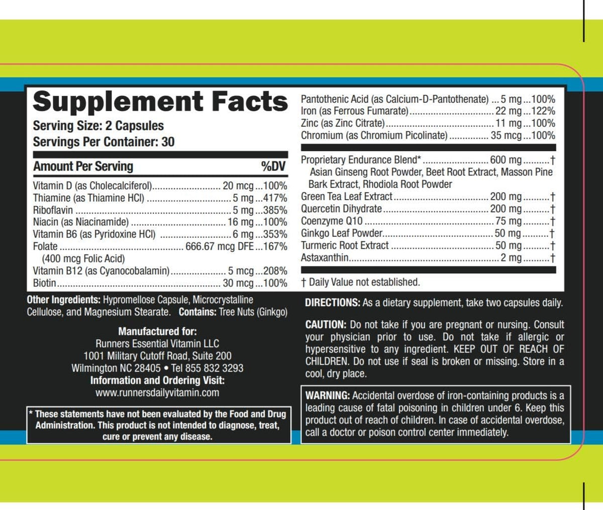 Without Limits Runners Essentials Daily Multivitamin Formula, 60 Capsules - görsel 7