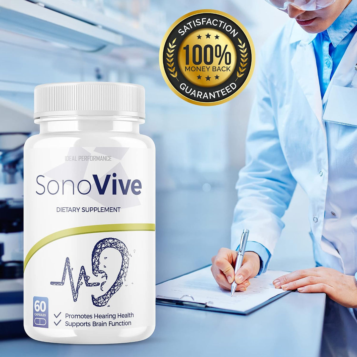 IDEAL PERFORMANCE Sonovive Hearing Support Capsules (3 Pack, 180 Capsules) - görsel 3