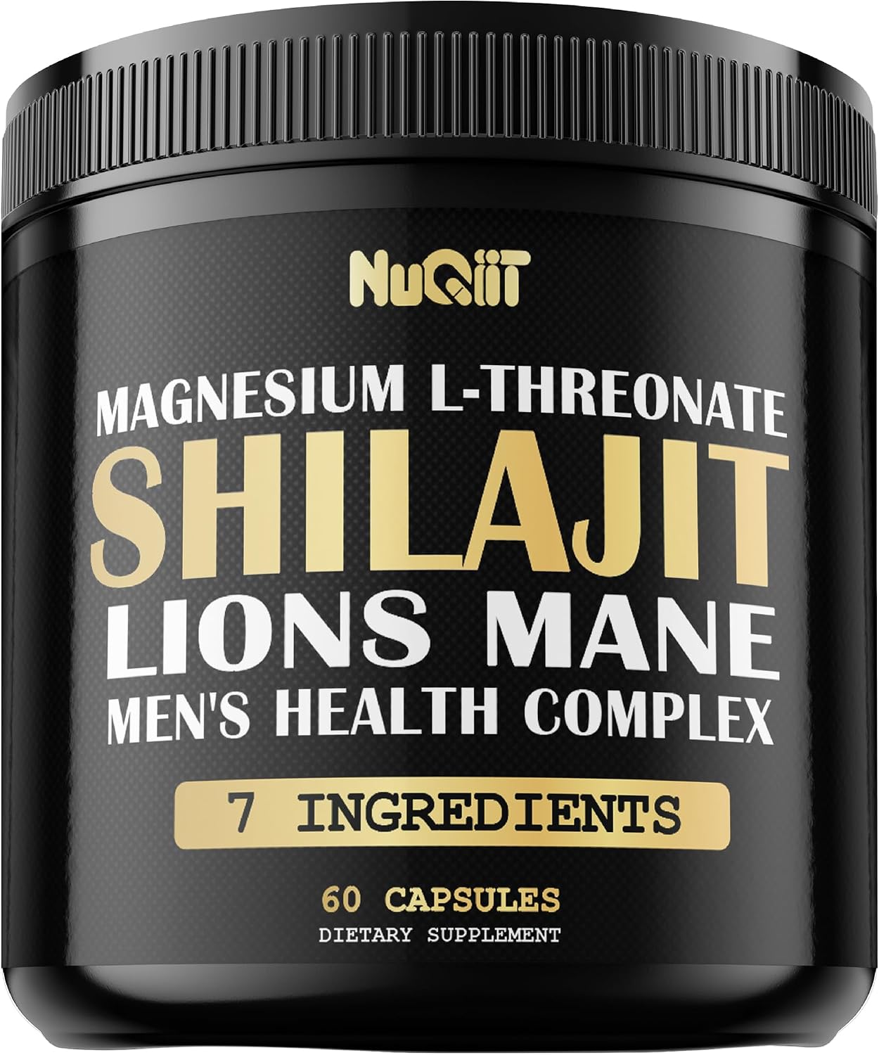 NUQIIT Shilajit Men’s Health Complex with Magnesium, Lion’s Mane, Ashwagandha and Maca Root – 60 Vegan Capsules - görsel 1