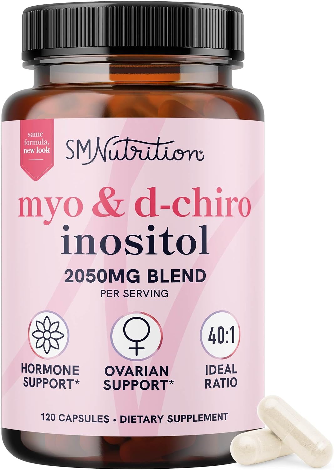 Myo-Inositol & D-Chiro Inositol 40:1 Ratio – Hormone Balance & Ovarian Support, 120 Capsules - görsel 1