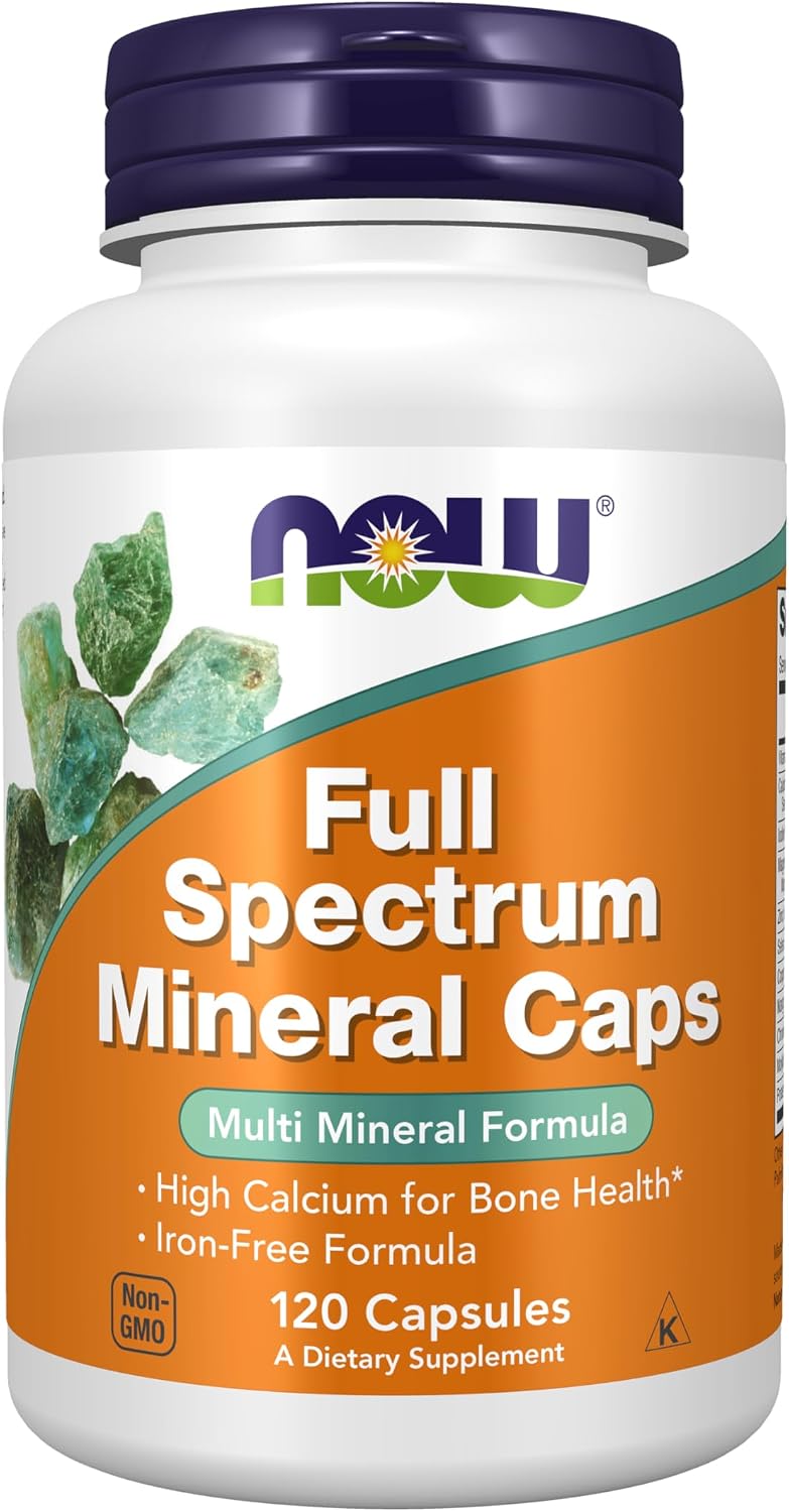 NOW Full Spectrum Mineral Caps, Multi Mineral Formula, 240 Vegan Capsules - görsel 9
