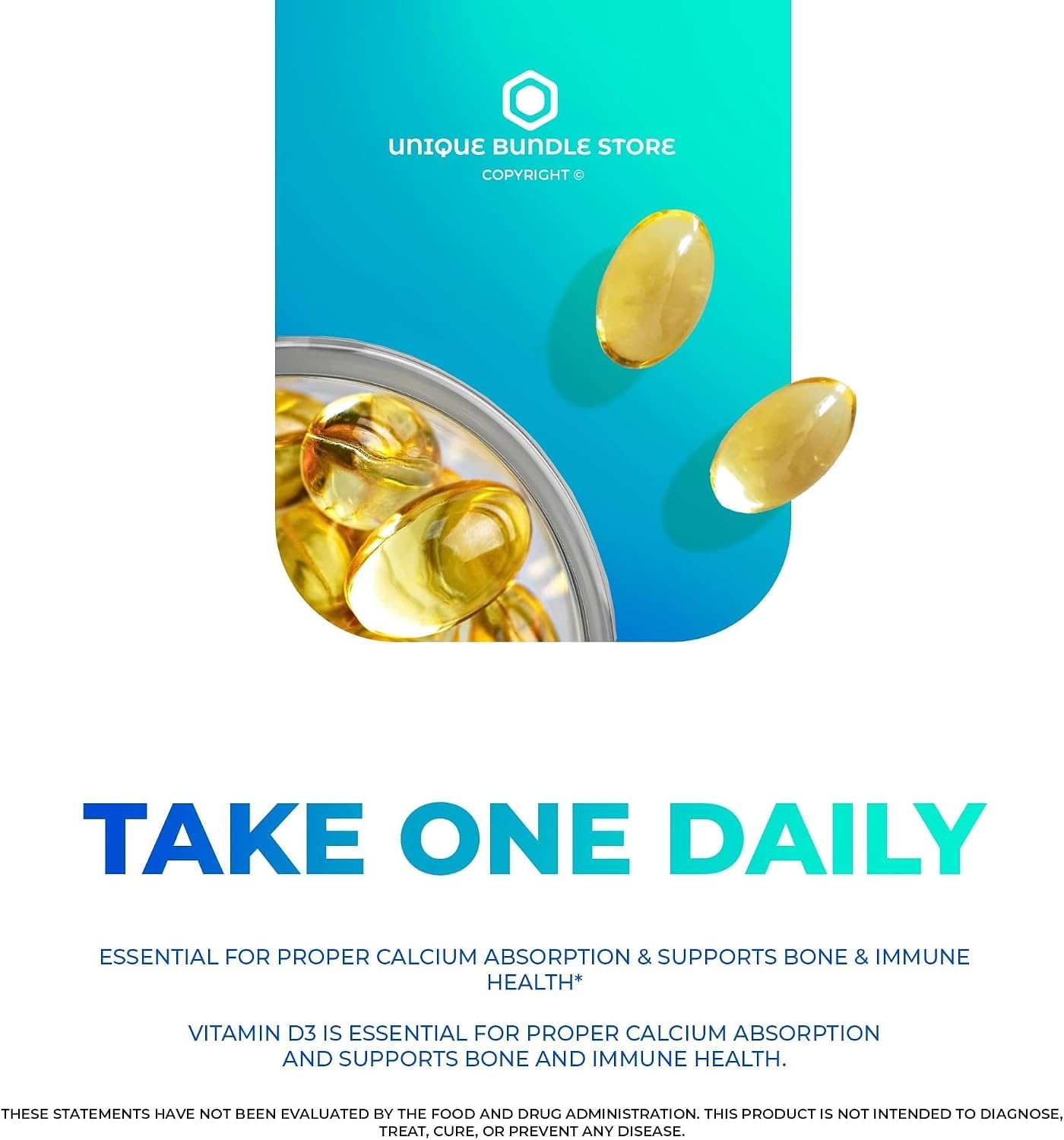 Extra Strength Vitamin D3 5000 IU 125 mcg - 250 Softgels for Bone & Immune Support - görsel 4