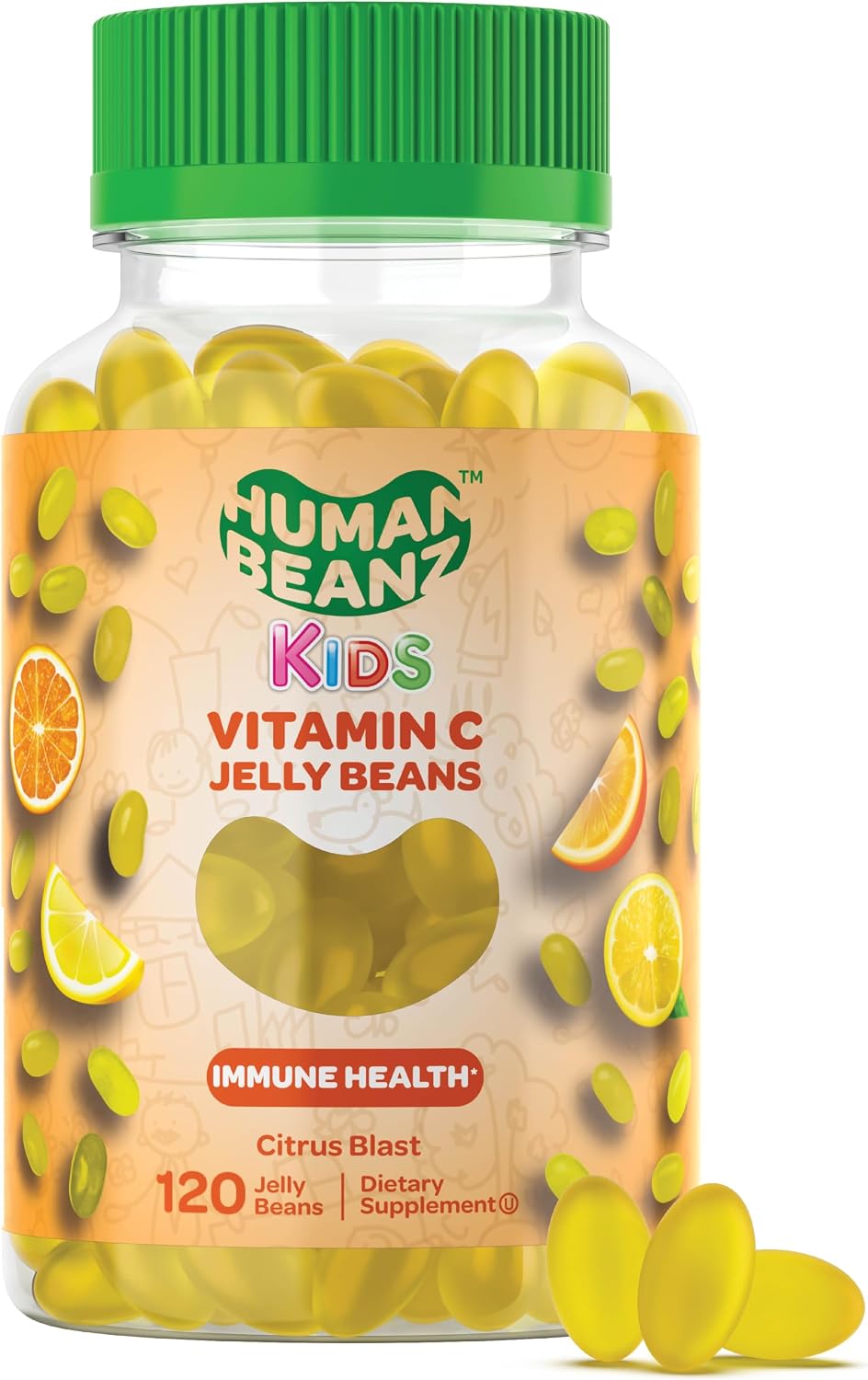 Human Beanz Vitamin C Jelly Bean Gummies for Children - 120 Count - görsel 1