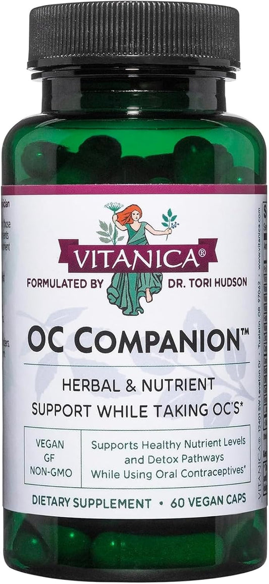 Vitanica OC Companion – Oral Contraceptive Support, Vegan, Non-GMO, 60 Capsules