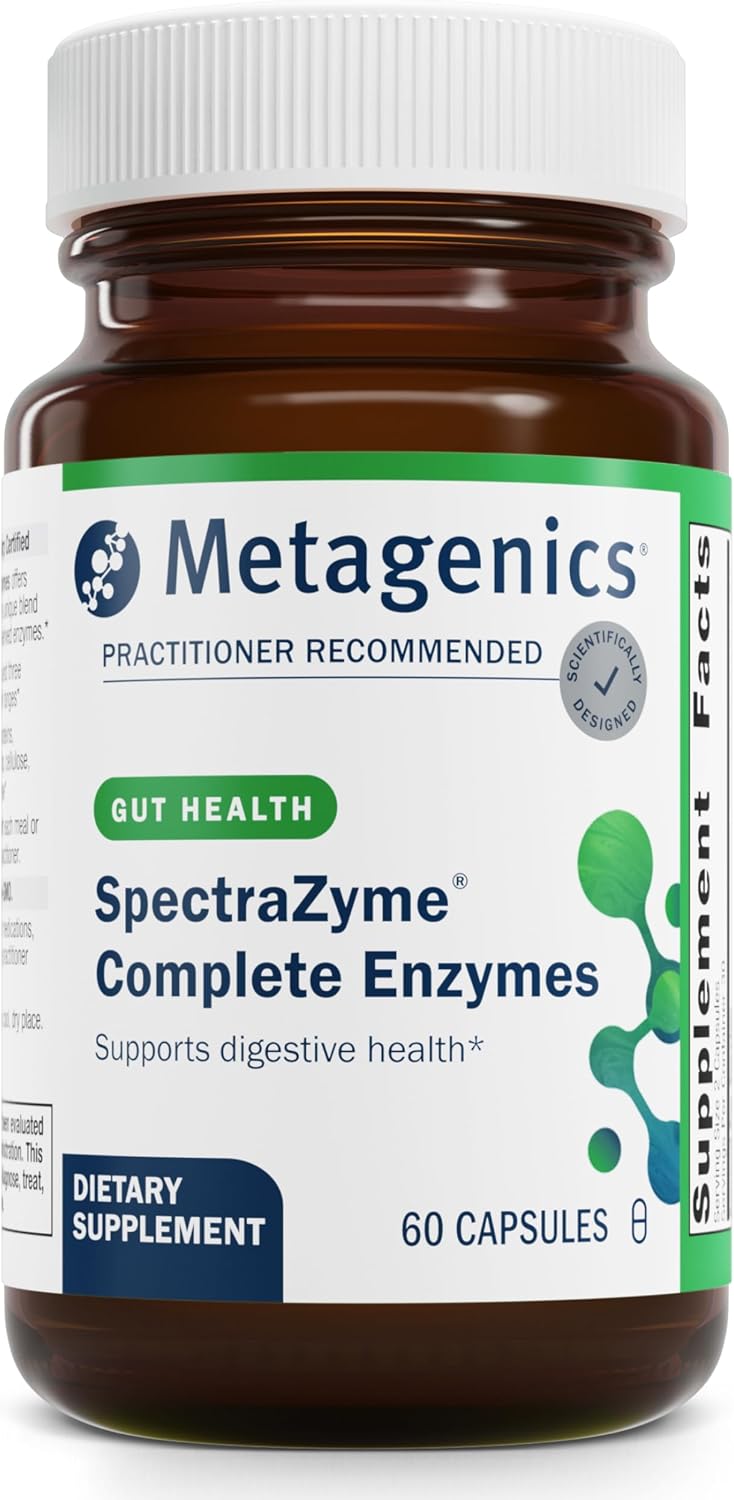 Metagenics SpectraZyme Enzyme Complex - Broad-Spectrum Plant-Based Digestive Enzymes, 60 Capsules - görsel 1