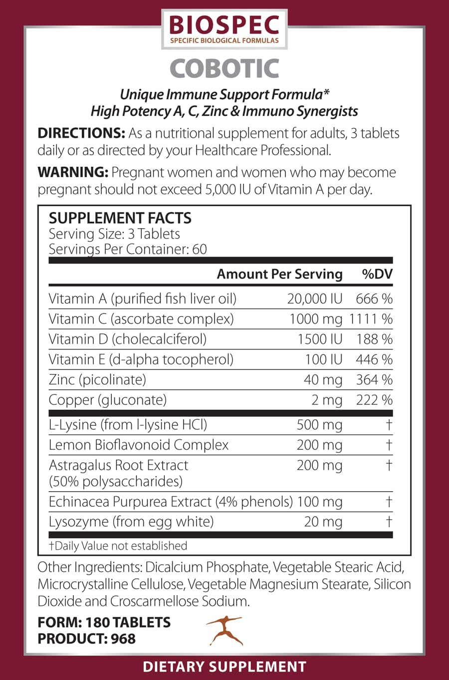 BIOSPEC NUTRITIONALS Cobotic – Immune Defence Supplement - görsel 1