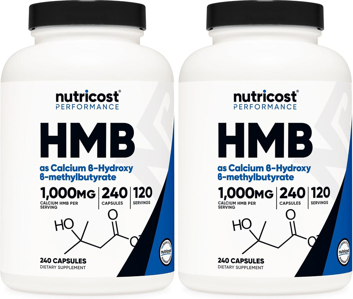 Nutricost HMB (Beta-Hydroxy Beta-Methylbutyrate) 1000mg – 240 Capsules - görsel 7