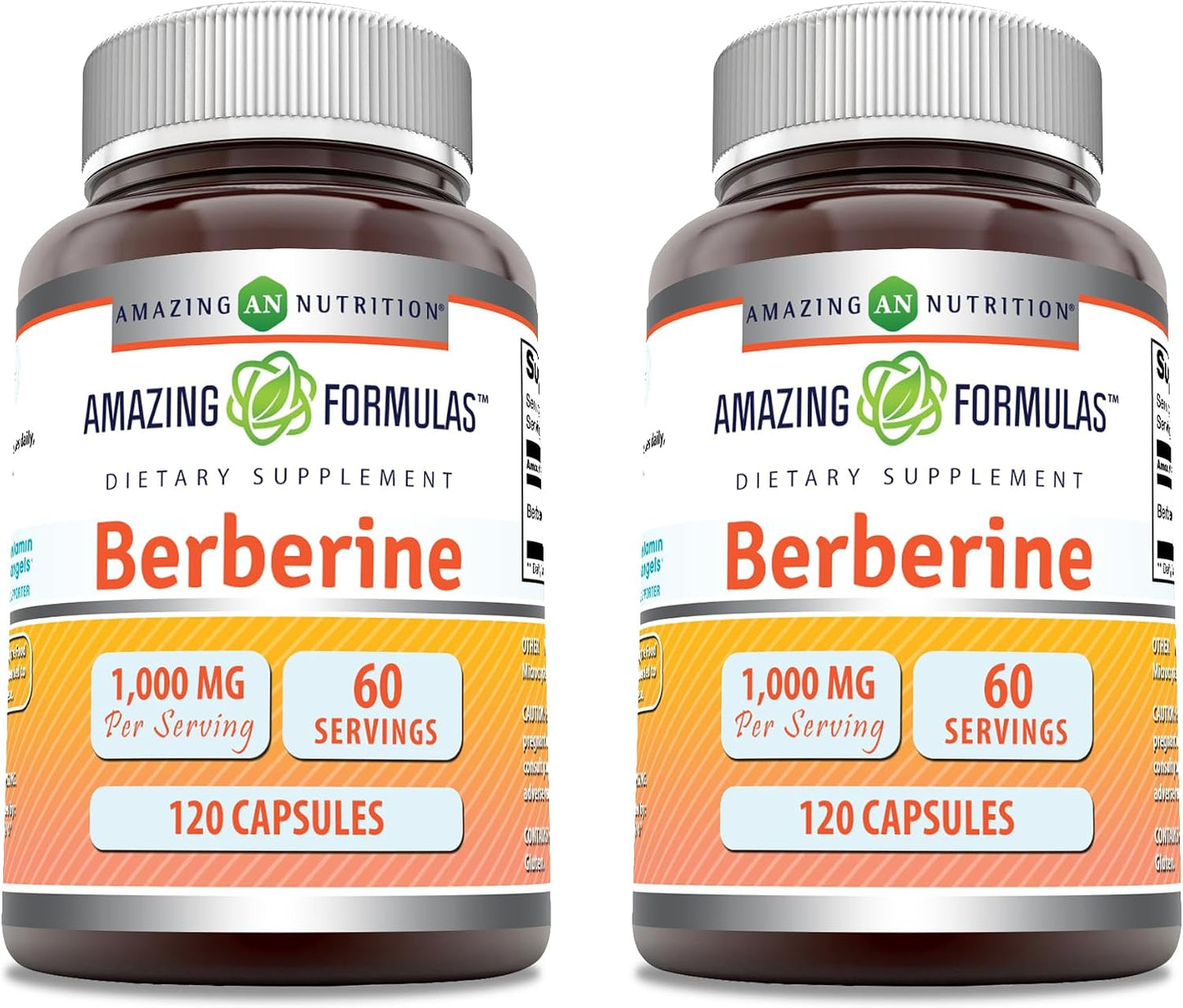 Amazing Formulae Berberine 1000mg per Serving, 120 Capsules - Non-GMO, Gluten-free Supplement - görsel 8