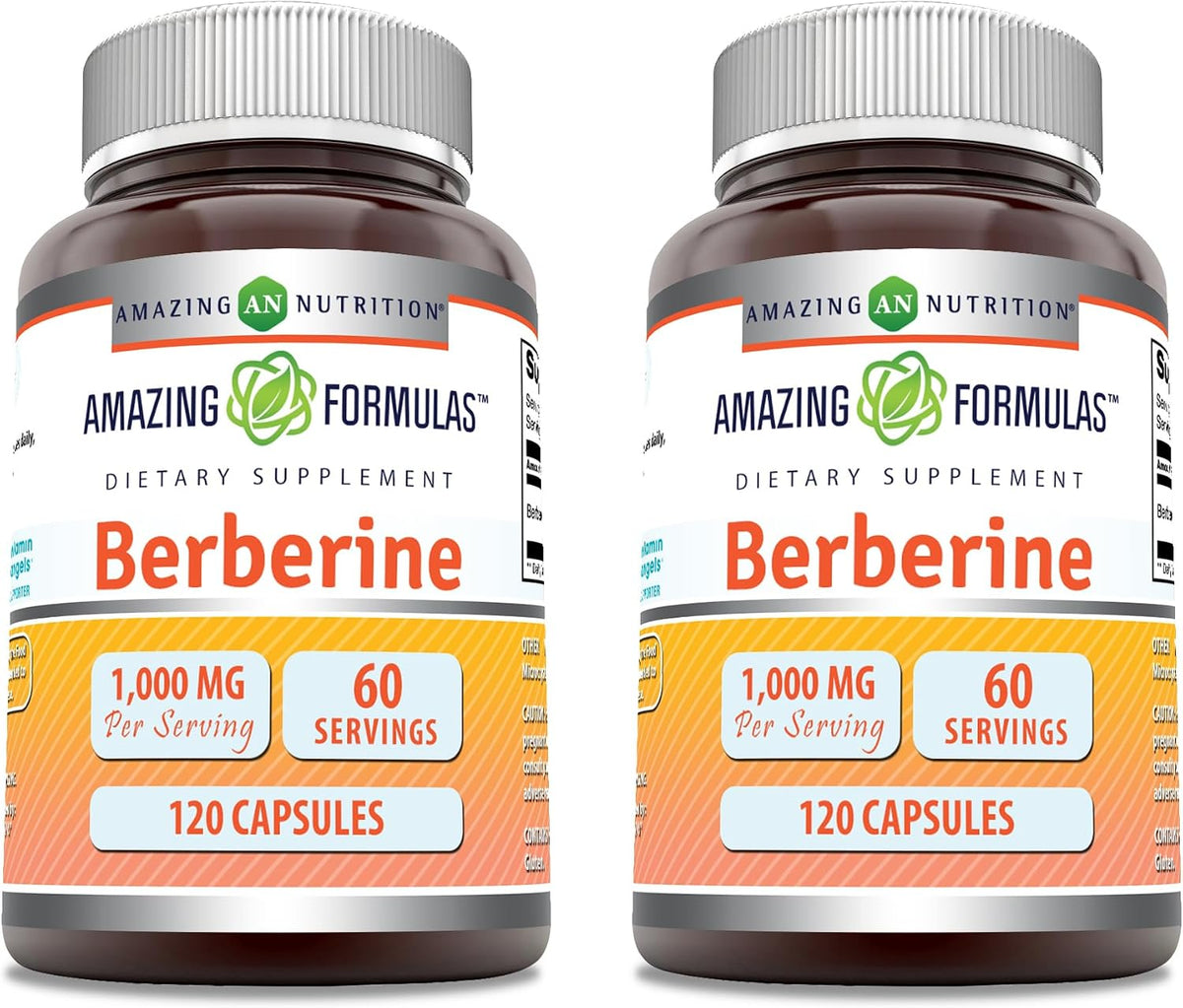 Amazing Formulae Berberine 1000mg per Serving, 120 Capsules - Non-GMO, Gluten-free Supplement - görsel 8