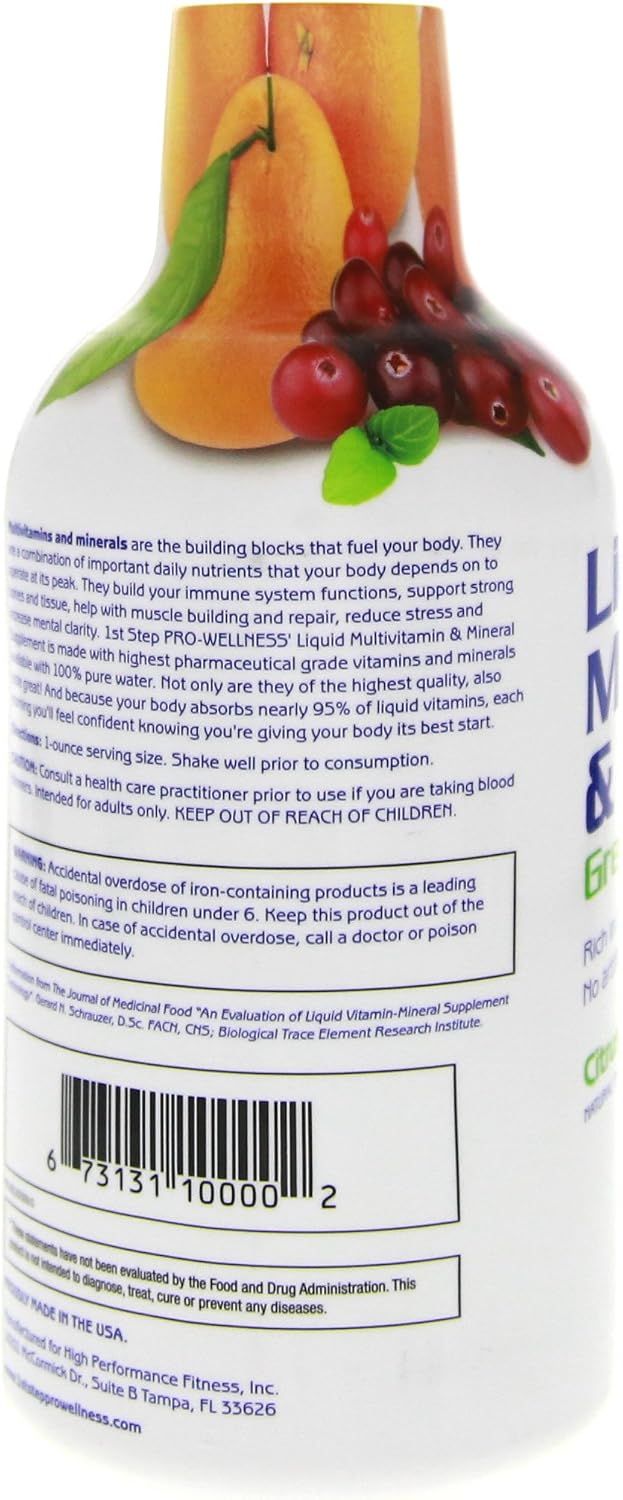 1st Step Pro-Wellness Liquid Multi-Vitamin and Mineral Food Supplement, Citrus Burst, 473 ml (Pack of 2) - görsel 6