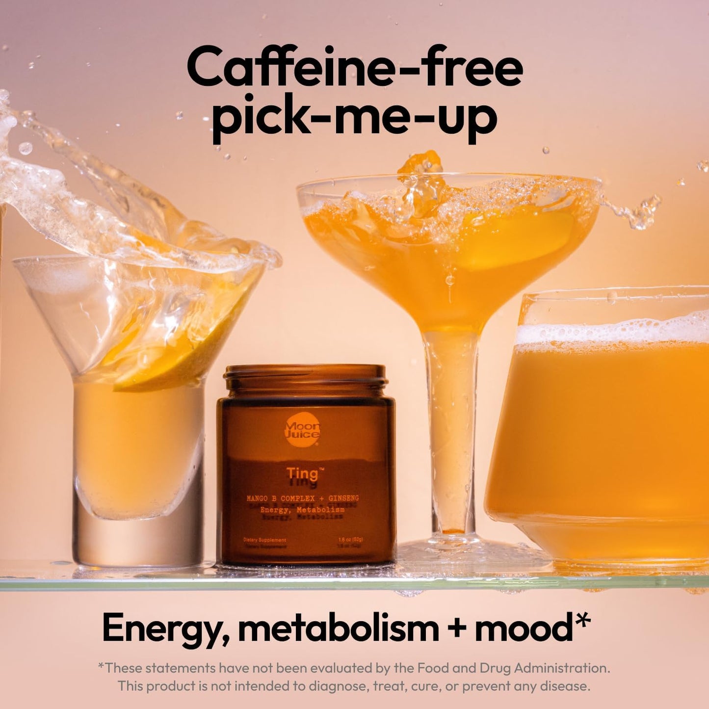 Moon Juice Ting Vitamin B Complex Powder - Methylated B12, Folate, Ginseng & L-Glutamine - Mango, 51 g (25 Servings) - görsel 2