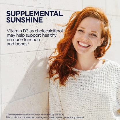 KAL Vitamin D3 Chewables - 2000 IU (50 mcg) - Sugar Free Natural Cinnamon Flavour - 200 Chewable Tablets