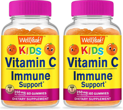 WellYeah Kids Vitamin C Gummies (250mg) - 60 Gummies