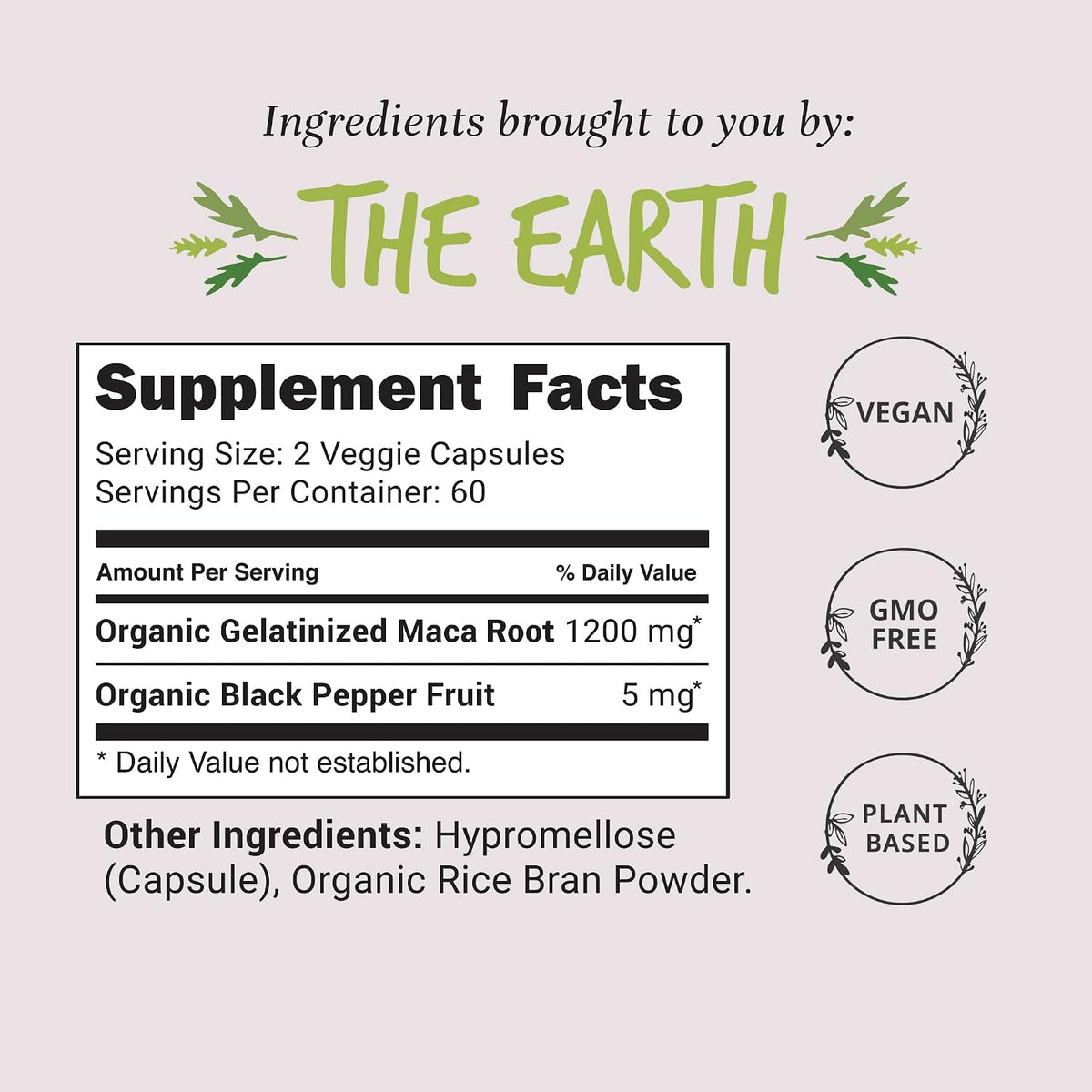 Organic Maca Root Capsules 1200 mg – Women's Vitality & Hormonal Support (120 Capsules) - görsel 5