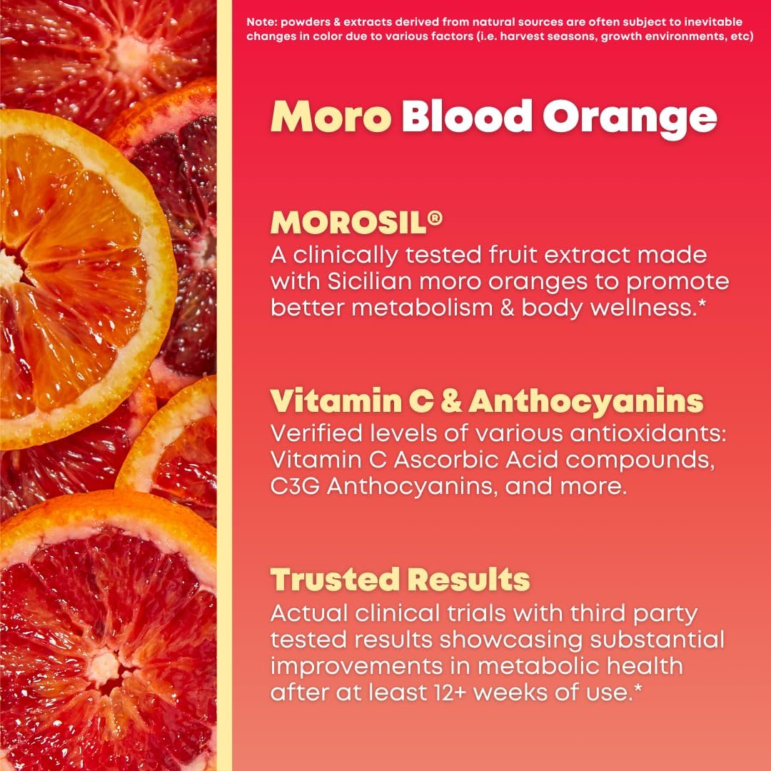 Morosil Supplement – 400mg Moro Red Orange Extract – 60 Veggie Capsules - görsel 4