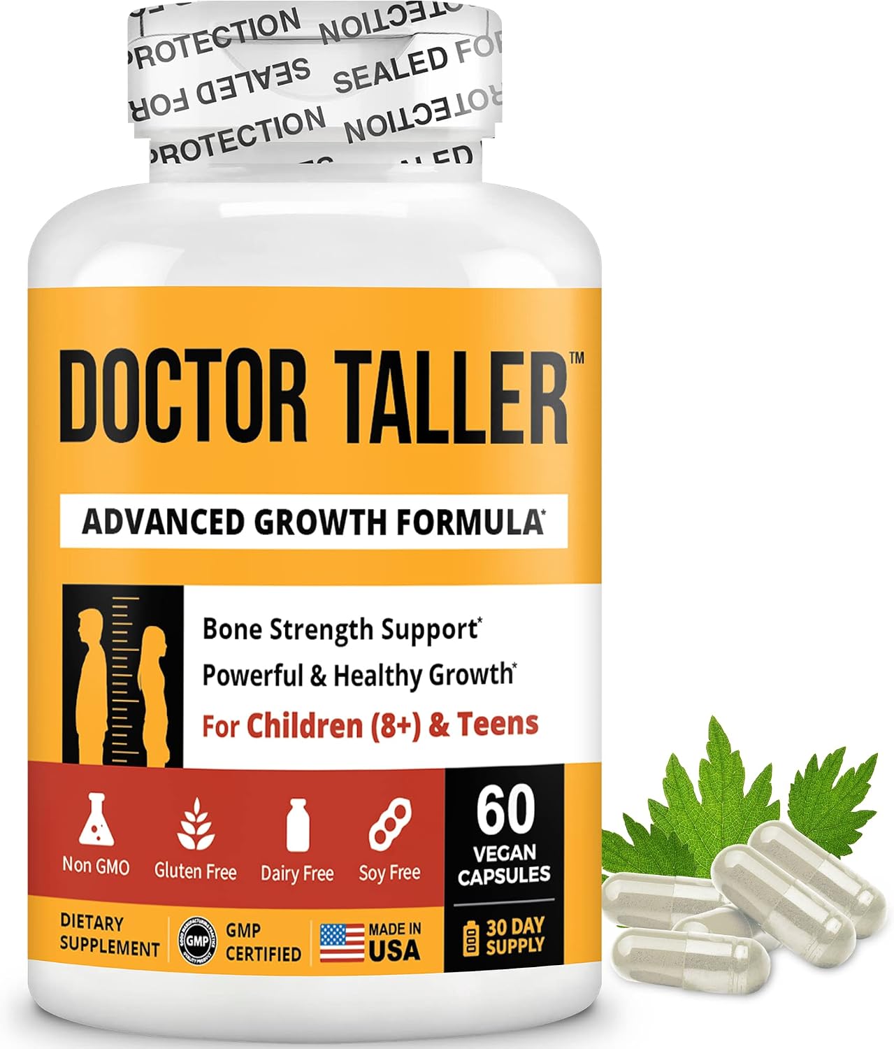 NuBest Doctor Taller - Height Growth Formula with Calcium, Vitamin D3, K2, Amino Acids & Herbs for Children (8+) - 6 Month Supply - görsel 8