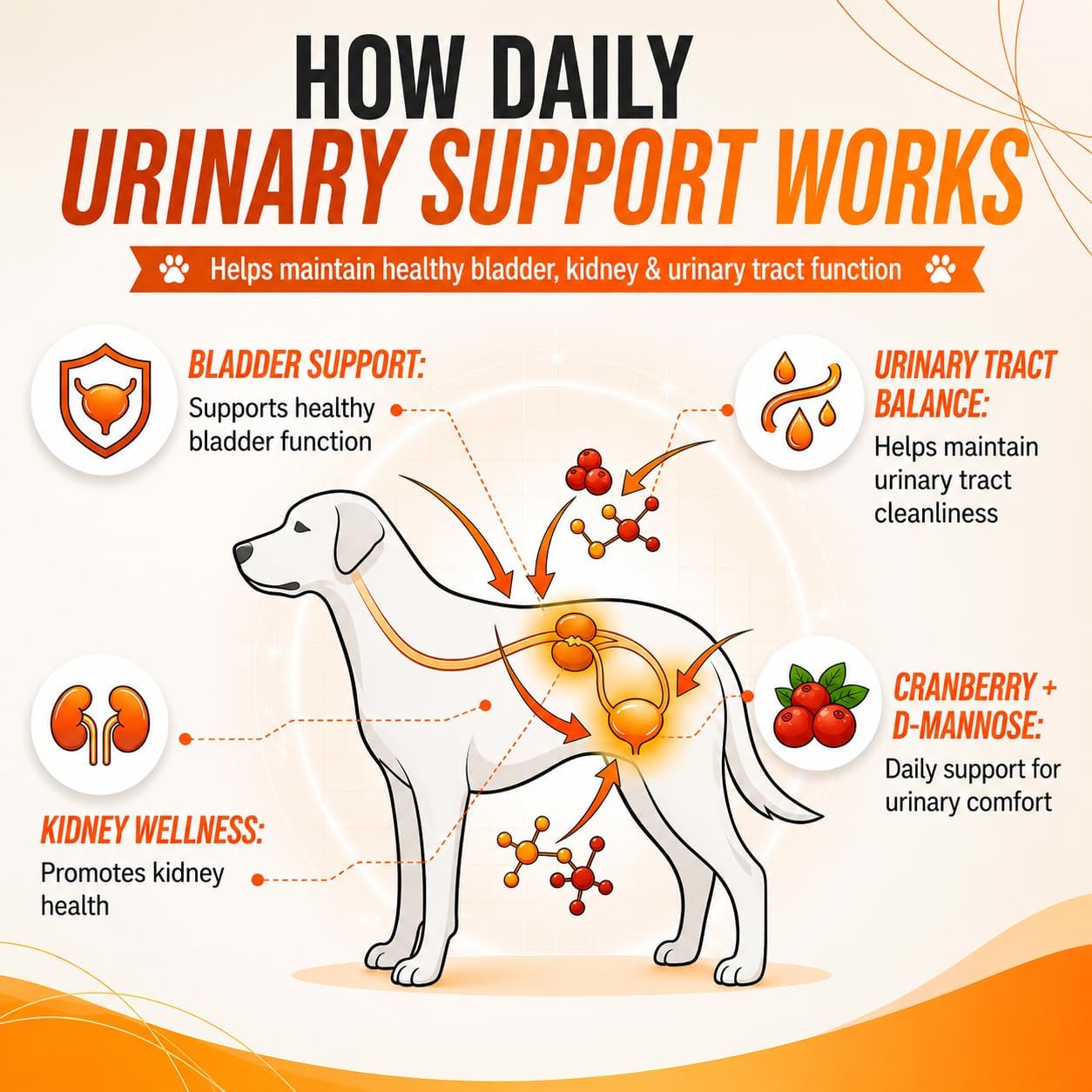 NutriPetz Cranberry Supplement for Dogs - Bladder and Urinary Tract Support - 120 Chews - görsel 5