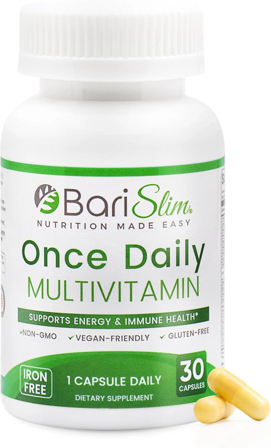 BariSlim Once Daily Bariatric Multivitamin Capsule - Iron-Free Formula - 90-Day Supply - görsel 10