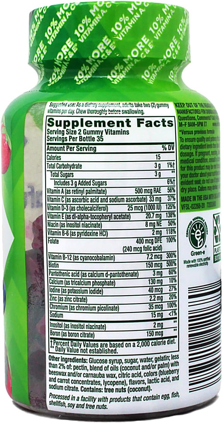 Vitafusion Women's Gummy Vitamins, 70 Count - Berry Flavour (Gluten & Dairy-free) - görsel 2