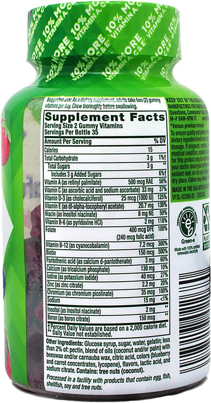Vitafusion Women's Gummy Vitamins, 70 Count - Berry Flavour (Gluten & Dairy-free)