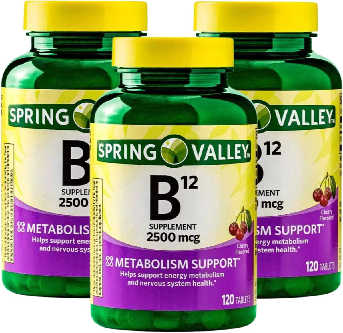 Vitamin B12 2500 mcg Quick-Dissolve Tablets – Cherry Flavour (Pack of 3) - görsel 1