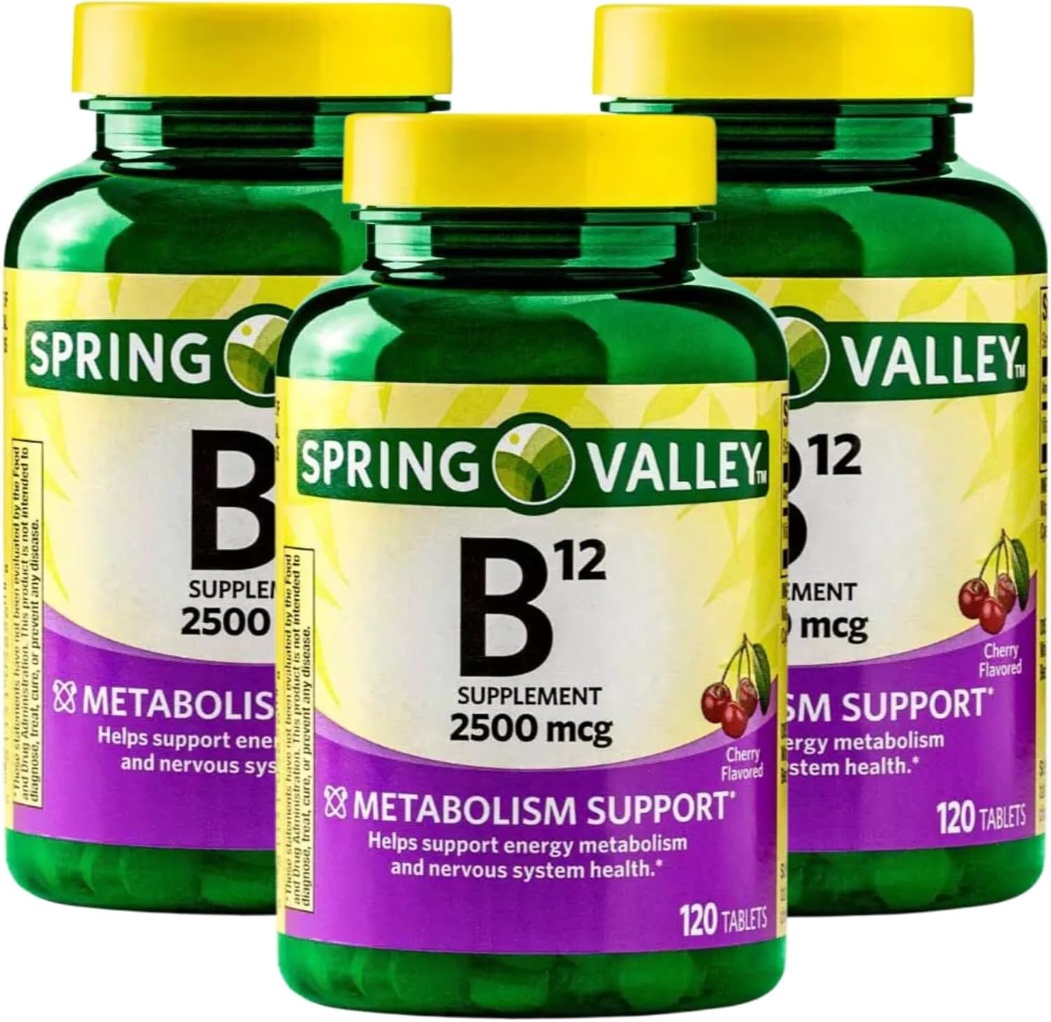 Vitamin B12 2500 mcg Quick-Dissolve Tablets – Cherry Flavour (Pack of 3) - görsel 1