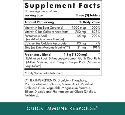 Michael's Health Naturopathic Programmes Quick Immune Response - 90 Vegetarian Tablets - Immune System Support