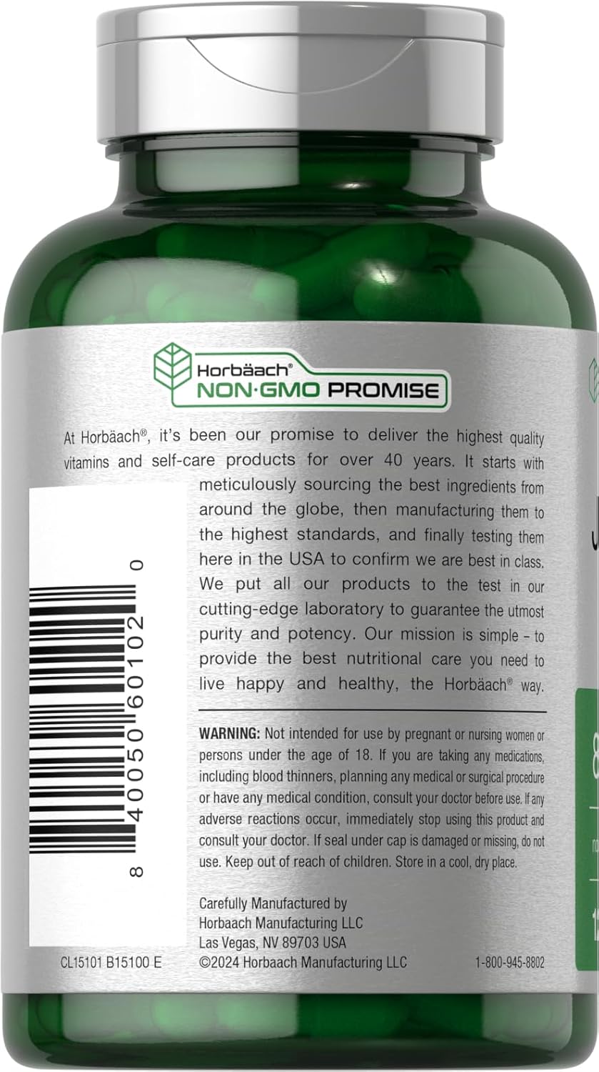 Horbäach Jiaogulan Capsules, 120 Capsules – Gynostemma Pentaphyllum Herbal Extract - görsel 3
